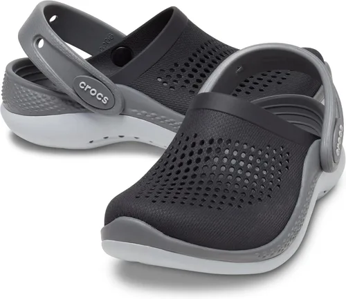 Vista 6 de Crocs Zuecos Literide 360 unisex para niños, NegroGris (Slate Grey), 9 Bebé mayor