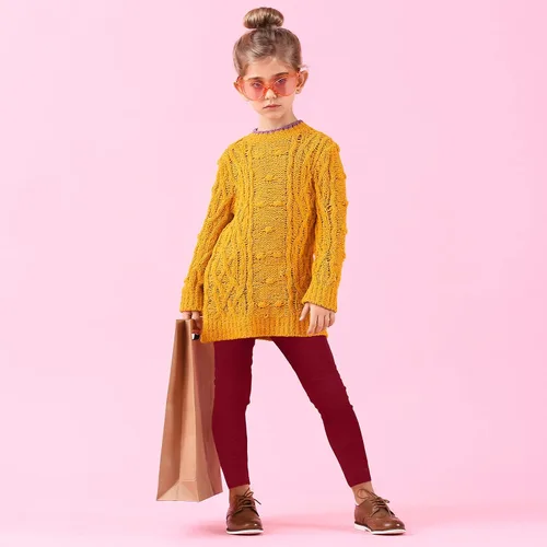 Vista 7 de TODDOR Paquete de 3 leggings de invierno con forro polar para niñas, elásticos, pantalones de terciopelo sólido, mallas cálidas y suaves para niños