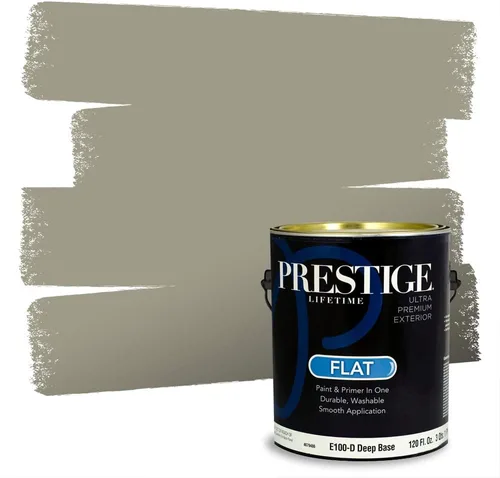 Vista 88 de Prestige Paints - Pintura exterior e imprimación en uno, 1 galón, plano, compatibilidad comparable con el color menta «Whipped Mint» de Behr