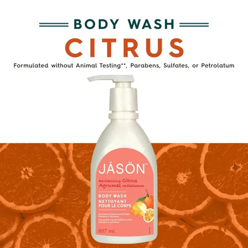 Vista 2 de JASON Gel de baño, cítricos, 30 onzas líquidas