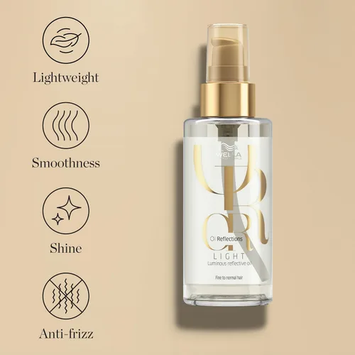 Vista 5 de Wella Professionals Oil Reflections Luminous Smoothing + Reflective Luxury Hair Oil Adds Smoothness & Shine Up to 3x Smoother Hair Anti-Frizz