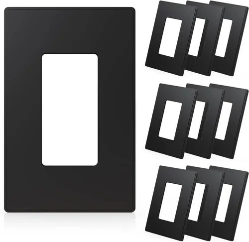 Vista 39 de ELEGRP Placas decorativas de pared sin tornillos, de tamaño mediano, cubierta termoplástica irrompible para interruptor de salida de receptáculo