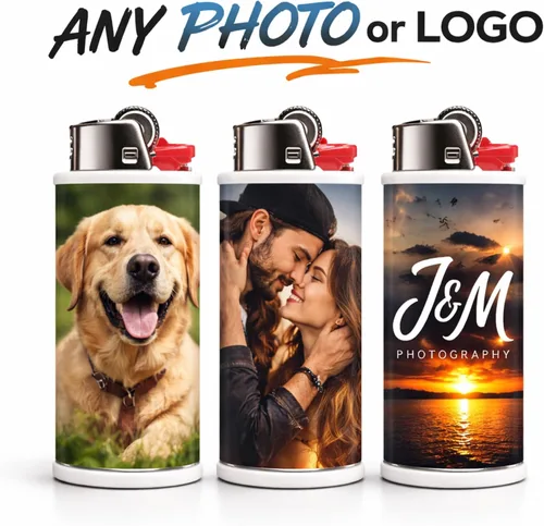 Vista 3 de Funda de fotos personalizada para encendedores desechables de tamaño estándar Funda personalizada, funda protectora reutilizable