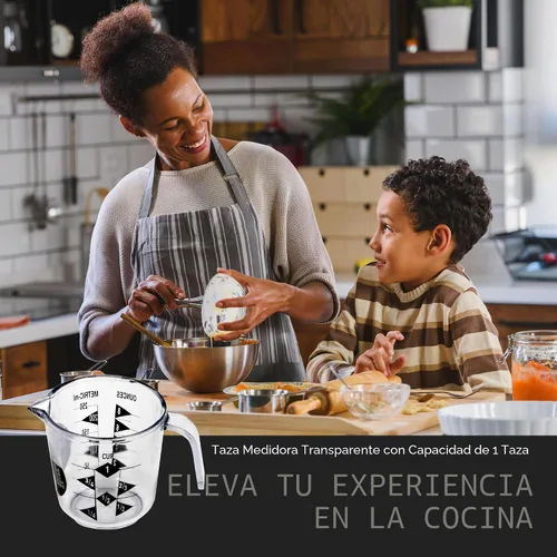Vista 5 de Chef Craft Select Taza medidora de plástico, capacidad de 1 taza, transparente