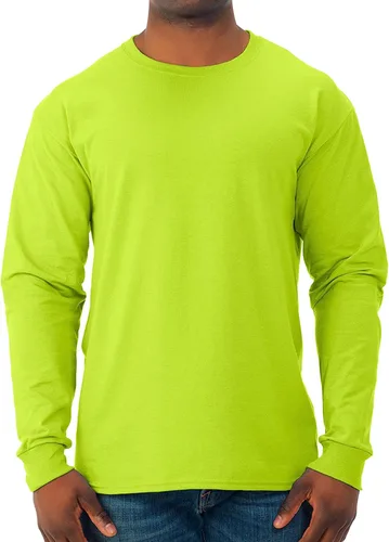 Vista 2 de Jerzees Men's Dri-Power Cotton Blend Long Sleeve Tees, Moisture Wicking, Odor Protection, UPF 30+, Sizes S-3x