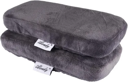 Vista 9 de Aloudy Almohadillas ergonómicas de espuma viscoelástica para silla de oficina, cómodas fundas para reposabrazos de silla de juegos, para codos