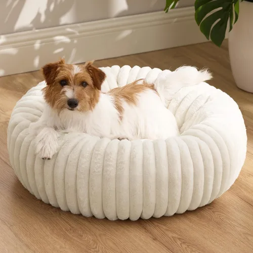 Vista 26 de Bedsure ComfyFleece® Donut - Cama para perros pequeños con funda extraíble lavable