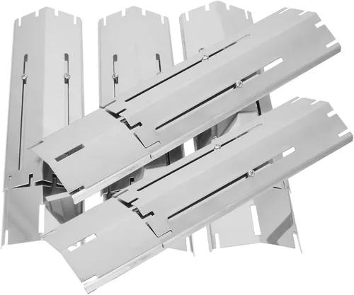 Vista 7 de Paquete de 4 placas térmicas universales para parrilla que se extienden de 11.75 a 21 pulgadas, protector térmico ajustable de acero inoxidable