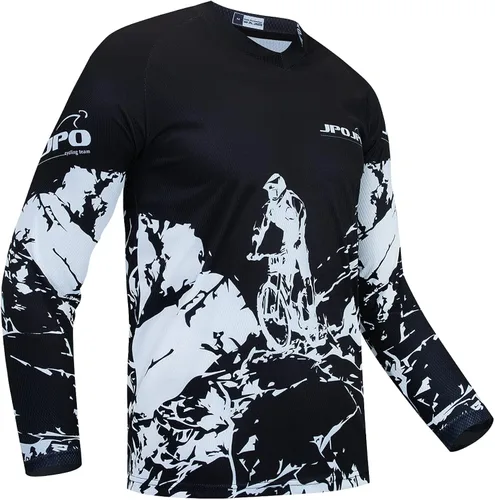 Vista 2 de JPOJPO Jersey MX Motocross Jerseys Dirt Bike Downhill Racing Camiseta de equitación verde, forro polar verde con licencia oficial de star wars