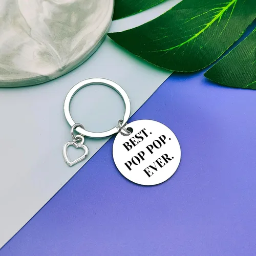 Vista 2 de Regalos para papá, llavero para abuelo, regalos de nieto, nieta, abuelo, regalos de cumpleaños, joyería para el día del padre, llavero para abuelo