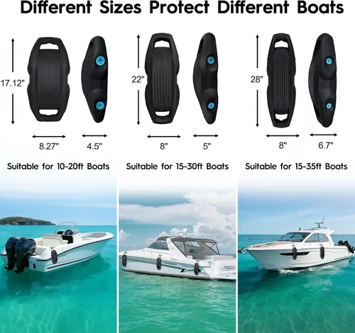 Vista 4 de AWEMUFA Defensas de Barco Fáciles de Instalar Parachoques para Atraque Defensa Ideal para Pontón, Lobina, Moto Acuática y Barcos de Pesca