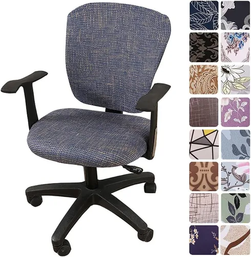 Vista 29 de Melaluxe - Funda para silla de oficina de computadora, funda universal protectora y elástica, cubierta elástica para silla giratoria