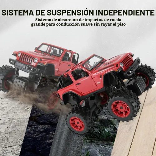 Vista 4 de Coche RC todoterreno con licencia 1/14 para Jeep, puertas abiertas