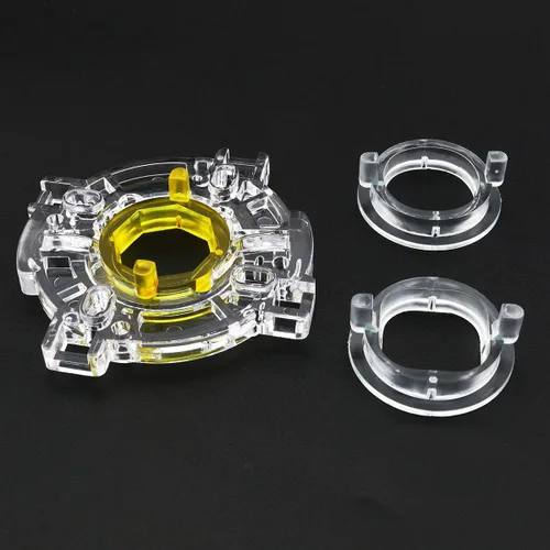 Vista 5 de DGHAOP 4pcs Arcade Rocker Accessories Base 48 Way Restrictor Plate Gate JLF Series Joystick Fully Transparent Base Retaining Ring