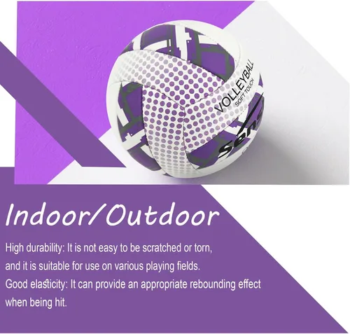 Vista 3 de Senston Voleibol Oficial Tamaño 5 – Balón de voleibol suave impermeable para interiores y exteriores, para niños, jóvenes y adultos, juego de playa