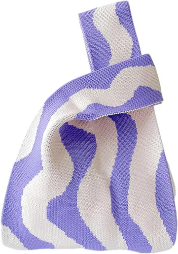 Vista 14 de Bolso pequeño con nudo de muñeca para mujer Tricolor negro.