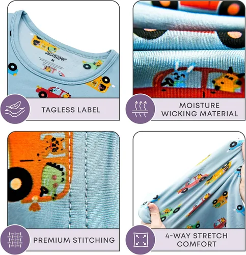 Vista 59 de Rocky Ropa interior térmica para niños, ropa interior larga para niños, capa base para clima frío/esquí