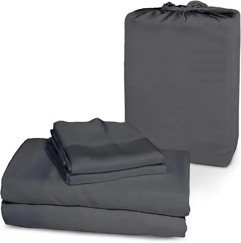 Vista 10 de Femini Fashion Juego de sábanas de 4 piezas con bolsillos extra profundos de 1000 hilos, 100% algodón orgánico, bolsillo profundo de 30 pulgadas