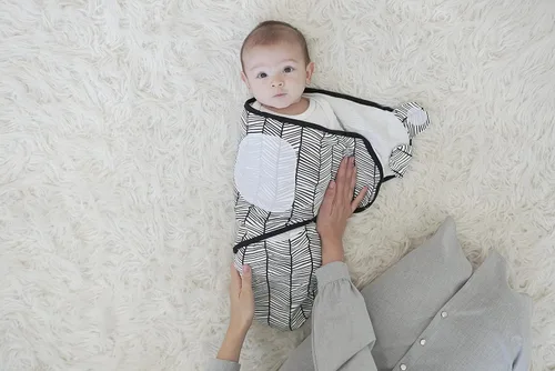 Vista 9 de BaeBae Goods Manta para envolver al bebé, juego de 4 envolturas ajustables para bebés, mantas para envolver pañales para niños y niñas, hechas