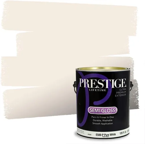 Vista 60 de PRESTIGE Pintura exterior e imprimación en uno, bronceado Aberdeen, plano, 1 galón