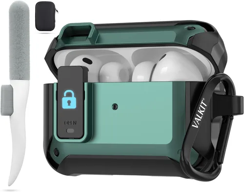 Vista 34 de for Airpods Pro 2 Case Cover with Magnetic Lock Lid, Black