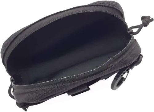Vista 3 de NewSilkRoad - Funda rígida para gafas tácticas, con cremallera, 1000 D, nailon con clip