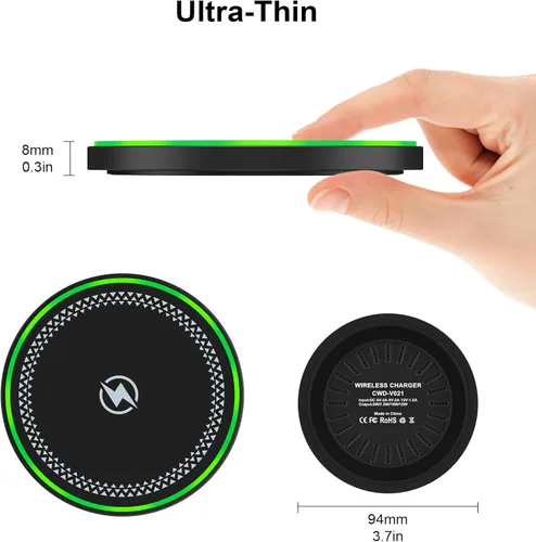 Vista 4 de Almohadilla de carga inalámbrica de 15 W para Motorola Razr 2024 Moto G Stylus 5G 2025 G Power 2025 Edge Edge+ Razr+ X50 Ultra Razr 50 Ultra
