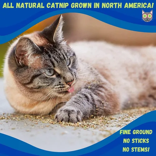 Vista 2 de Smokey's Stash Catnip Stalkless Dry Ground Premium Bulk Bolsa de 3 onzas Fuerte para gatos