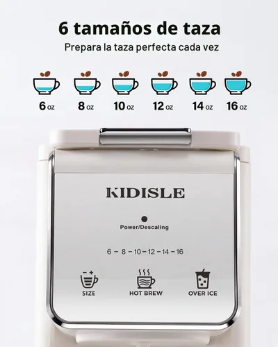 Vista 6 de KIDISLE Cafetera molida y taza K de una sola porción, bebida caliente