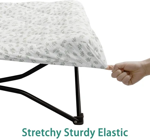 Vista 4 de Sábana para Regalo My Cuna Cama portátil para niños pequeños, cuna de viaje Joovy (solo sábana, cama no incluida), funda acolchada suave acolchada