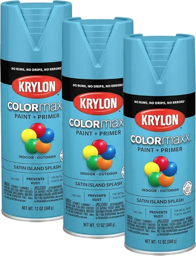 Vista 88 de Krylon K05554007 COLORmaxx Pintura en aerosol y base para uso en interiores y exteriores, color almendra satinada, 12 onzas (paquete de 1)