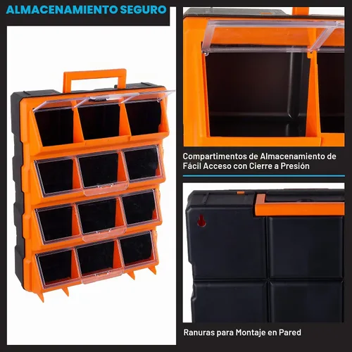Vista 5 de Stalwart Cajones de almacenamiento de plástico para organización de garaje