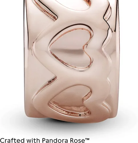 Vista 3 de PANDORA Joyería Row of Hearts Rose Charm Metal no aplica