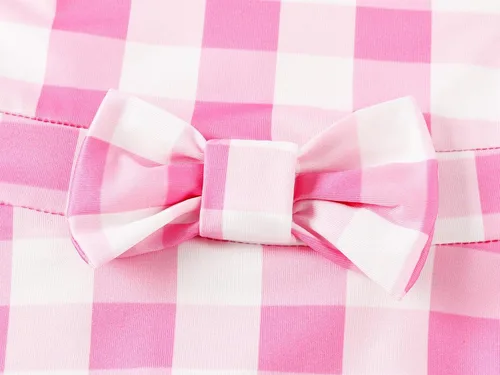 Vista 5 de Eledobby Girls Cute Doll Costume Gingham Dress Kids Halloween Outfits Cosplay Plaid Dresses Birthday Party Dress Up Clothes