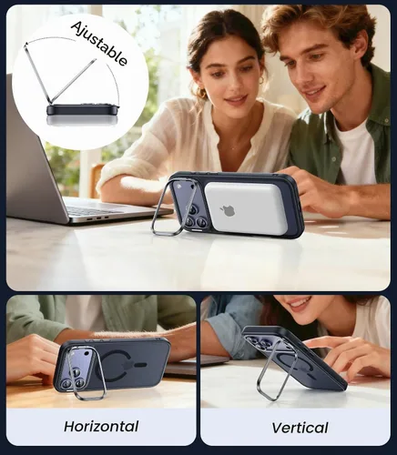Vista 7 de VOFATA Funda para iPhone 18 Pro Max, iPhone 17 Pro Max con soporte para cámara Stash, apto para MagSafe, protección de grado militar de 10 pies