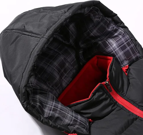 Vista 50 de WENKOMG1 Chaleco con capucha con doble cremallera para hombre, abrigo de color sólido, abrigo cálido y grueso, sin mangas, chaqueta suelta