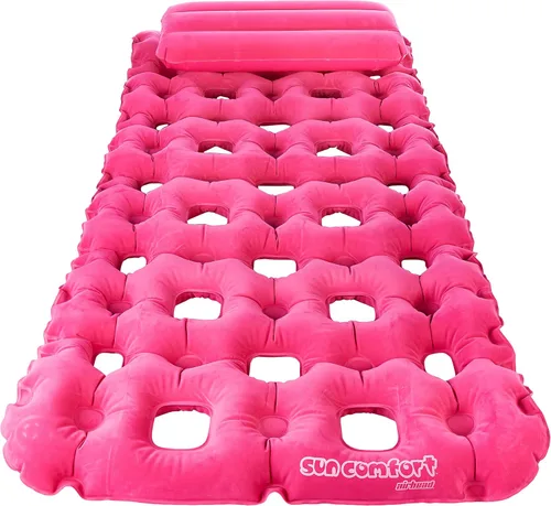 Vista 2 de Airhead SUN COMFORT COOL SUEDE Colchón doble para piscina, frambuesa (AHSC-017)