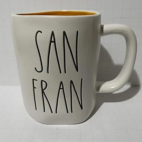 Vista 2 de Rae Dunn SAN FRAN - SAN FRANCISCO - Taza de café de doble cara, cerámica