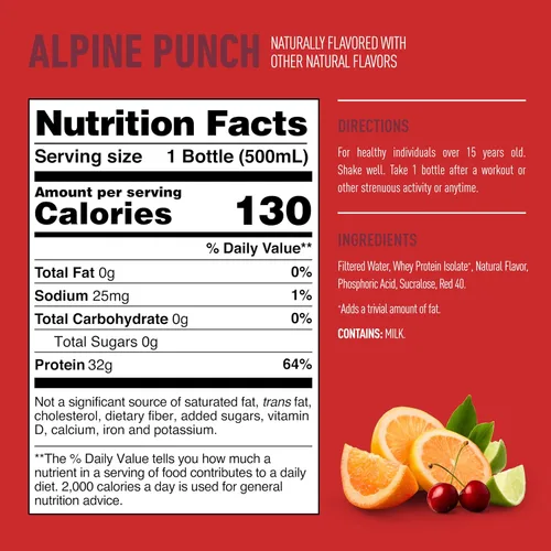 Vista 10 de Isopure Zero Carb 32g Proteína Transparente Lista para Beber, Aislado de Proteína de Suero, Ponche Alpino, 12 Paquetes (El empaque puede variar)