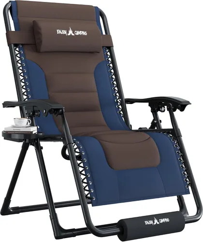 Vista 7 de UDPATIO Silla reclinable de gran tamaño para patio con cojín extraíble Negro Z-xl