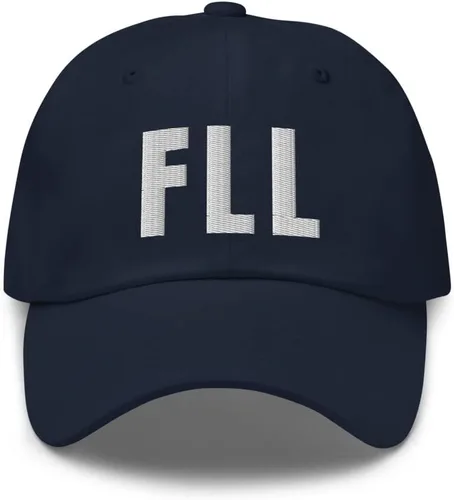 Vista 4 de Airport Code FLL Hat Fort Lauderdale Florida FL - Gorra bordada para papá, gorra de béisbol con hebilla ajustable Negro