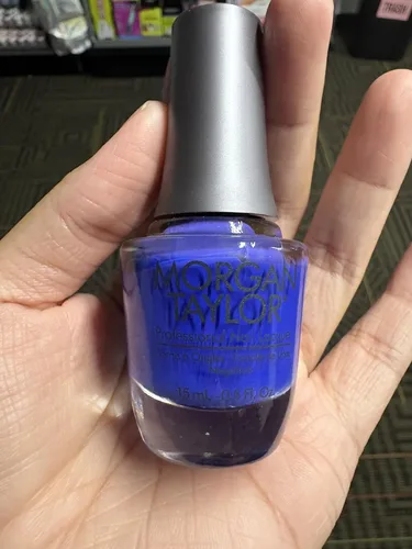 Vista 8 de Morgan Taylor Esmalte de uñas profesional azul, esmalte de uñas azul, laca de uñas de larga duración, 0.5 onzas After Dark