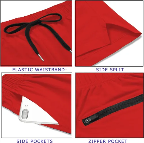 Vista 5 de COOFANDY Pantalones cortos deportivos para correr para hombre de 5 pulgadas, paquete de 2 pantalones cortos de entrenamiento para gimnasio