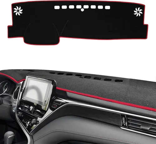 Vista 7 de POSAID Funda para salpicadero de Toyota Camry 2011, 2010, 2009, 2008, 2007, ajuste personalizado, para Toyota Camry 2011-2007, color negro 07-11