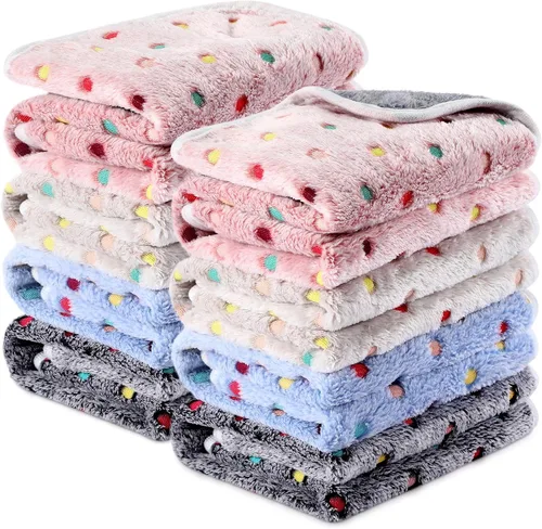 Vista 11 de Tudomro 8 Piezas Mantas Absorbentes y Lavables para Conejillo de Indias, Ropa de Cama de Vellón Animal, Forros para Jaula, Impermeables