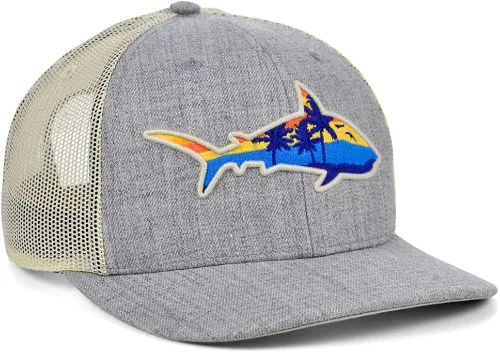 Vista 3 de Local Crowns Animal Crop Views Curved Trucker ajustable Snapback Heather Gray Cap