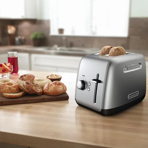 Vista 7 de KitchenAid Cafetera de 12 tazas + tostadora de 2 rebanadas, color plateado