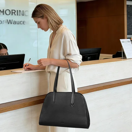 Vista 2 de befen Genuine Leather Tote Bag for Women Multi-Pockets Designer Shoulder Tote Work Purse Satchel Handbags