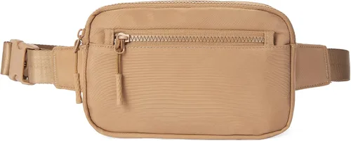 Vista 6 de Telena Riñoneras para mujeres y hombres, a la moda, con correas ajustables, 1-marrón claro, Riñoneras de moda