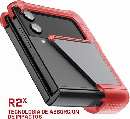 Vista 4 de Ghostek COVERT - Funda rosa para Galaxy Z Flip 4 para mujeres y niñas, protección completa de bisagra y parte trasera transparente, duradera